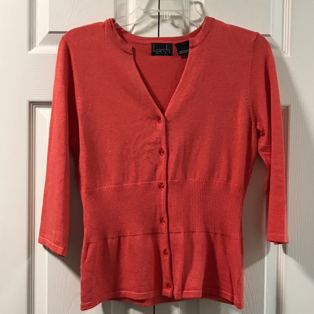 Kerch Three-Quarter Sleeve Button Down Cardigan